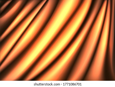 Abstract Yellow golden silk vector background. 