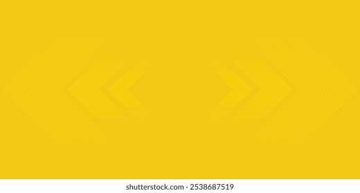Fundo de camada de sobreposição de forma de seta de gradiente amarelo abstrato com padrão de seta e sombra. Elemento gráfico moderno. Terno para cartaz, brochura, banner,