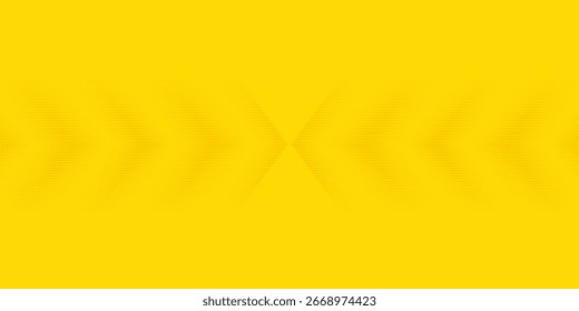 Abstract yellow gradient arrow shape overlay layer background with arrow pattern and shadow.