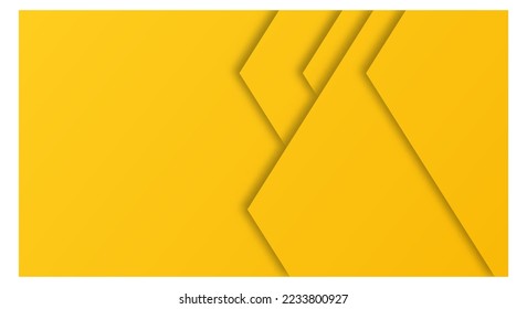 Abstract Yellow Gradient Background Geometric Paper Cut Style for Brochures or Landing Pages Template