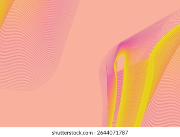 Abstracte gele gradiënt achtergrond. Geometrische lijnenpatroon. Moderne verlooplijnen. Futuristische technologie grafisch ontwerp. Pakket voor zaken, header, cover, wallpaper, website, flyer