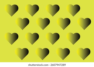 Abstract yellow gradient background  heart shape