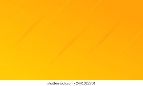 Abstract yellow gradient background with lines and shadows. Header banner. Bright abstract presentation backdrop. Vector illustration