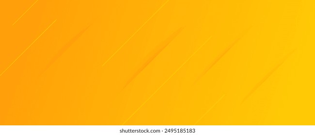 Abstract yellow gradient background with lines and shadows. Header banner. Bright abstract presentation backdrop. Vector illustration