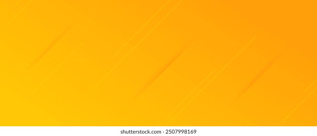 Abstract yellow gradient background with lines and shadows. Header banner. Bright abstract presentation backdrop. Vector illustration