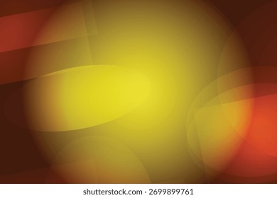 Abstrakter gelber Farbverlauf-Hintergrund mit überlappenden geometrischen Formen und Soft-Light-Effekten.