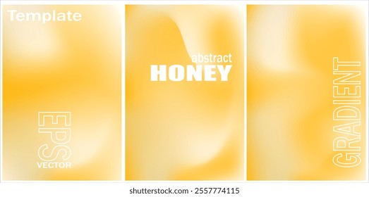 Abstract yellow gradient background set of 3 , Smooth color composition with yellow , best for project . Vector.