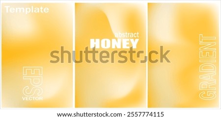 Abstract yellow gradient background set of 3 , Smooth color composition with yellow , best for project . Vector.
