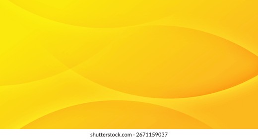 Fundo de gradiente amarelo abstrato com formas curvas suaves. Design vetorial brilhante e moderno perfeito para cartazes, banners, modelos e apresentações digitais.