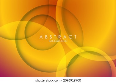 abstract yellow gradient circle papercut dimension layers background. eps10 vector