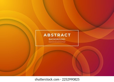 abstract yellow gradient circle papercut dimension layers background. eps10 vector