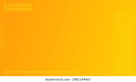 Abstract yellow gradient geometric background with dots. Header banner. Bright abstract presentation backdrop. Vector illustration