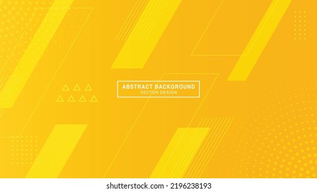 Abstract yellow gradient geometric shapes background