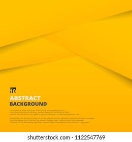Abstract of yellow gradient paper cut pattern background. Illustration eps10