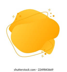 gradiente amarillo abstracto blob pastel fluido ilustración vectorial dibujada a mano sobre aislado de fondo blanco adecuado para ser utilizado como banner, web, elemento, diseño de afiches, etc.
