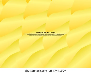 Abstract yellow gradient poster background. Minimalist style cover template with dynamic perspective of 3d geometric shapes. Ideal design for social media, covers, banners, flyers, etc.