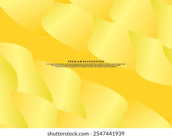 Abstract yellow gradient poster background. Minimalist style cover template with dynamic perspective of 3d geometric shapes. Ideal design for social media, covers, banners, flyers, etc.