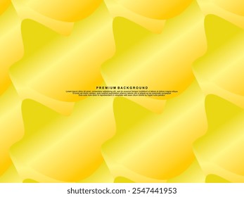 Abstract yellow gradient poster background. Minimalist style cover template with dynamic perspective of 3d geometric shapes. Ideal design for social media, covers, banners, flyers, etc.