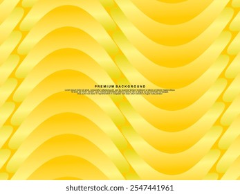 Abstract yellow gradient poster background. Minimalist style cover template with dynamic perspective of 3d geometric shapes. Ideal design for social media, covers, banners, flyers, etc.