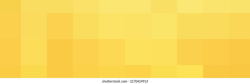 Abstrakte gelbe Farbverlauf-Quadrate, Mosaikbanner-Hintergrund. Vektorgrafik.