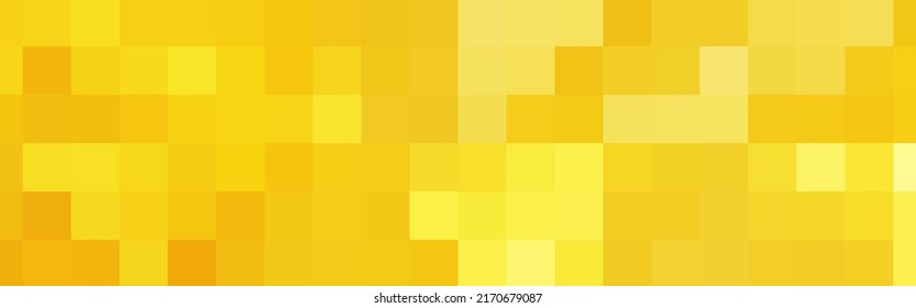 Resumen de cuadrados gradientes amarillos, fondo del cartel de mosaico. Ilustración vectorial.