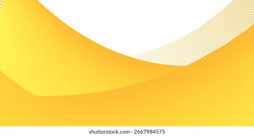 Abstract Yellow Gradient Wave Background Design. VECTOR ILLUSTRATION