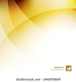 Abstract yellow gradients color overlapping circles background. Creative template design geometric golden colors. You can use for cover brochure, poster, banner web, leaflet, flyer, etc. Vector