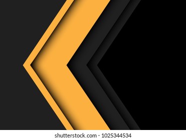 Abstract yellow gray arrow with black blank space design modern futuristic background vector illustration.