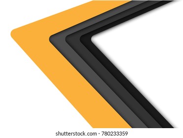 Abstract yellow gray arrow speed on white design modern futuristic background vector illustration.