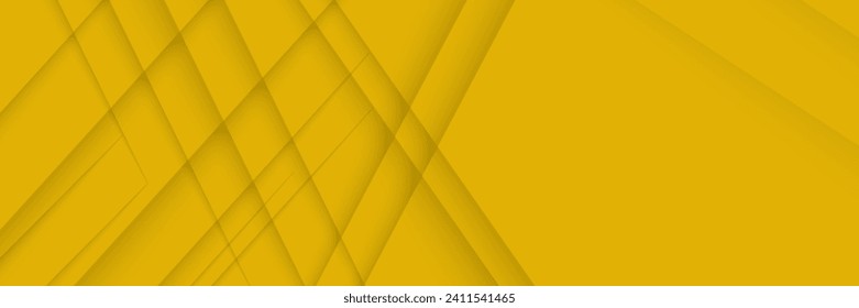 Abstract yellow and gray geometric shapes background. Modern graphic design. Futuristic concept. Horizontal banner template with space for your text, vector