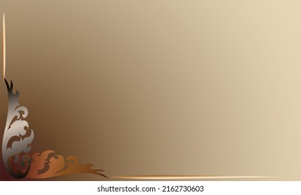 Abstract yellow and gray gradient brown background with Thai pattern design as a backdrop with vector EPS-10.