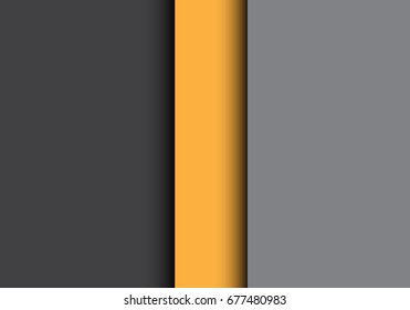 Abstract yellow gray overlap design modern background vector illustration.