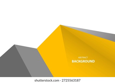 Abstractas Fondo geométrico minimalista de forma amarilla y gris para Plantilla, póster, diseño de volante. Ilustración vectorial