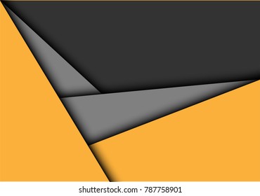 Abstract yellow gray triangle arrow design modern futuristic background vector illustration.