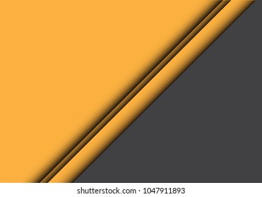 Abstract yellow gray triangle blank overlap design modern futuristic background vector illustration.