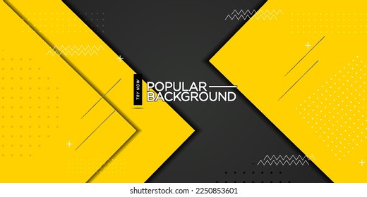 Resumen del triángulo amarillo y gris sobre el diseño geométrico de color oscuro. ilustración moderna del vector de fondo futurista de papel.vector Eps10