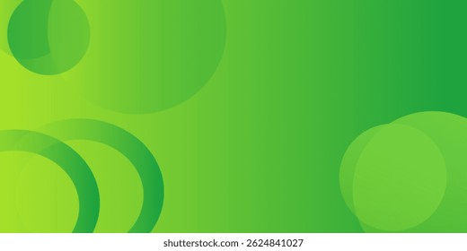 Abstract yellow and green background with circles. Vector illustration