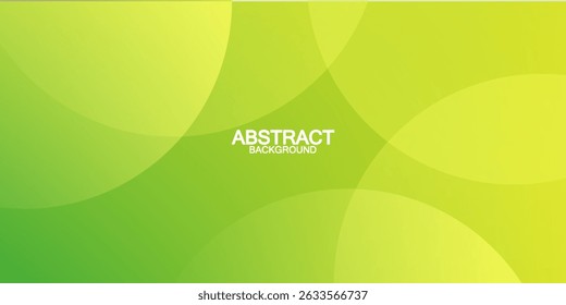 Abstractas fondo amarillo y verde con círculos. Ilustración vectorial