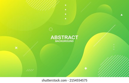 Abstract yellow and green background. Dynamic shapes composition. Vector illustration