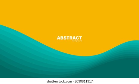 Abstract yellow and green background with fluid shapes modern concept.minimal poster. background for banner, web, cover, billboard, brochure, social media, landing page.