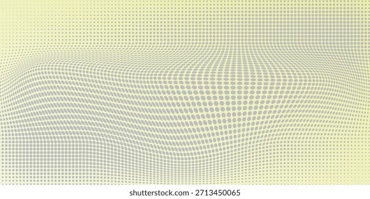 Fundo De Onda Pontilhada Verde Amarelo Abstrato Com Gradiente Suave Para Projetos De Design