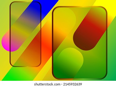 Abstract yellow green gradient background elements geometric design vector eps-10