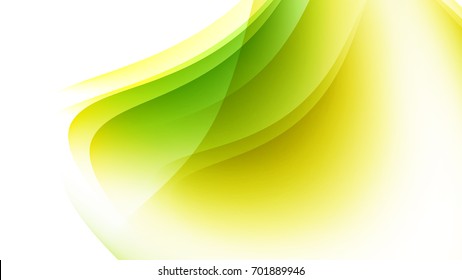 Abstract Yellow and Green gradient curve background