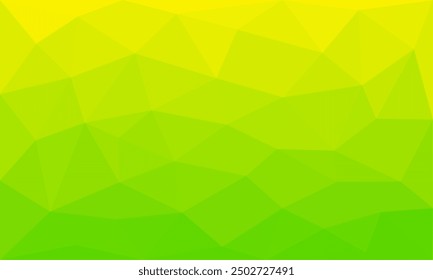 Abstrakter, gelber und grüner Farbverlauf-Texturhintergrund. Modernes geometrisches Oberflächenelement mit Polyformmuster