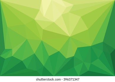 Abstract yellow and green Polygon for background