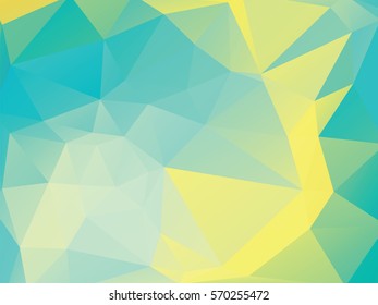 abstract yellow green polygon background