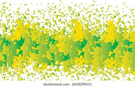 Abstract Yellow Green Splatter Frame with Central Space