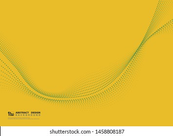 Abstract yellow green style line wavy with free space of text cover design artwork. You can use for ad, poster, artwork, template deisgn. illustration vector eps10