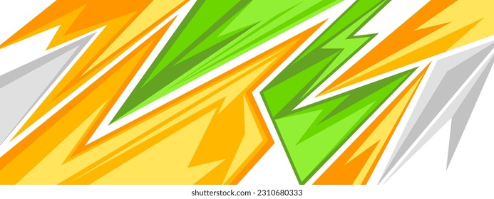 Resumen de fondo de carrera de textura verde amarilla. Diseño de envoltura de calcomanías para coches.