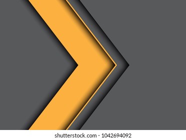 Abstract yellow grey arrow direction overlap with blank space design modern futuristic background vector illustration.